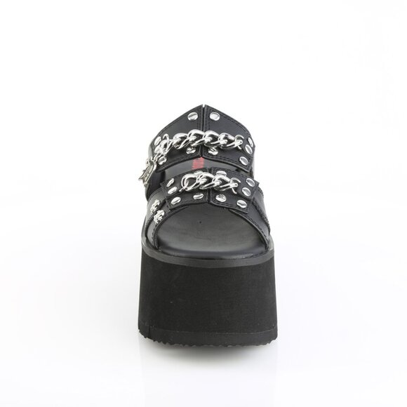Demonia Ashes-08 Black Platform Sandals - Picture 5 of 5